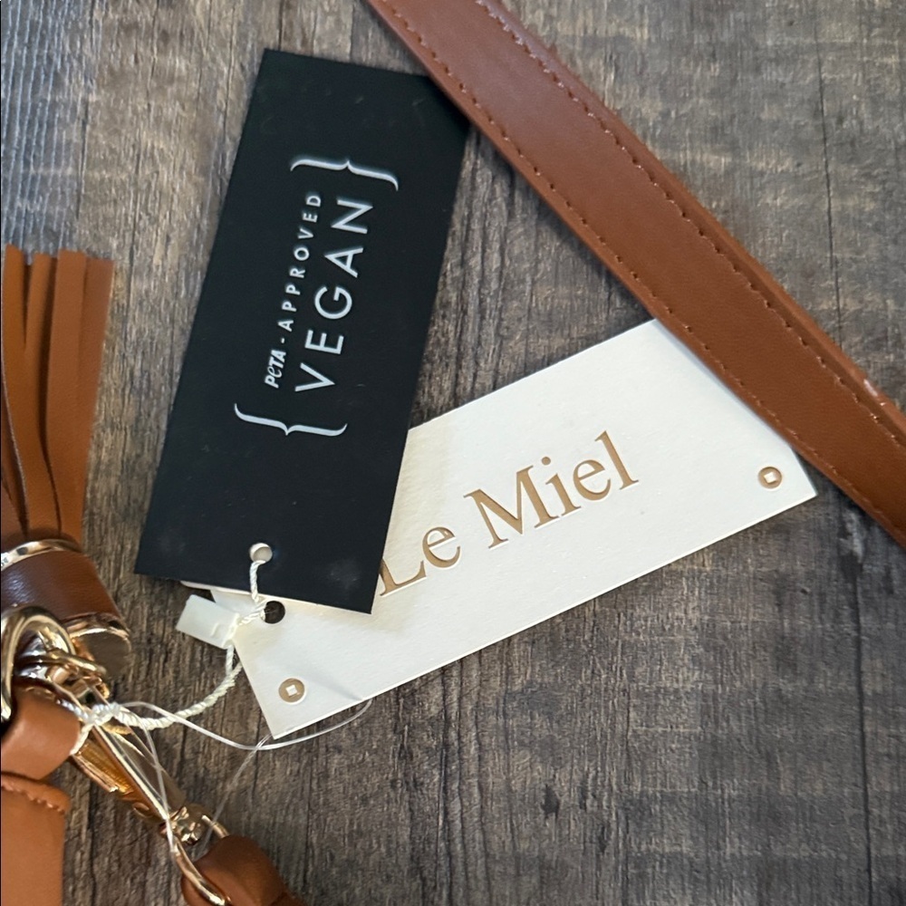 Le Miel Vegan Brown Crossbody Bag - Picture 2 of 6